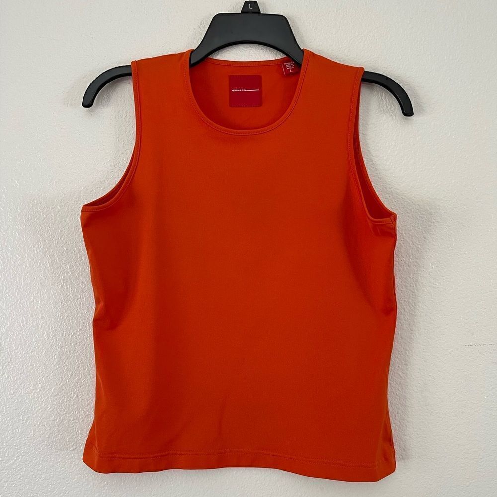 Isda & Co Orange Sleeveless Blouse Size Medium